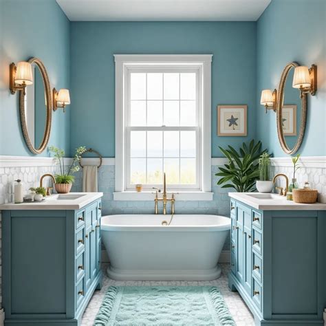 Blue Bathroom Decor Ideas - HomeDesignsAI