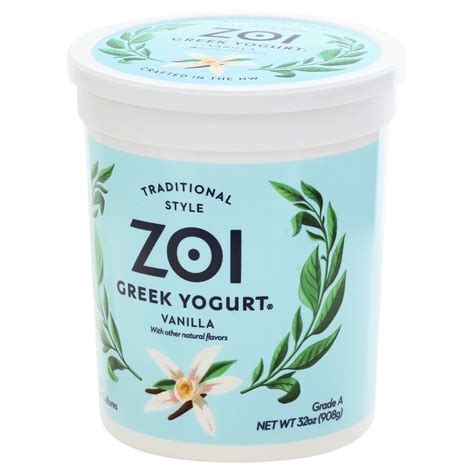 Zoi Greek Yogurt Traditional Style Vanilla 32 oz | Shipt