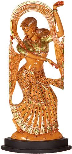 Buy Exotic India Dancing Lady - Kadamba Wood Sculpture from Jaipur ...