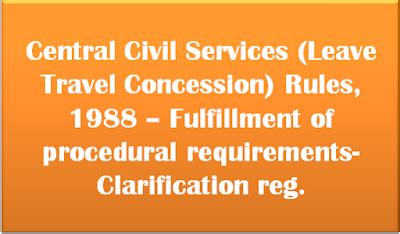 Central Civil Services (Leave Travel Concession) Rules, 1988 ...