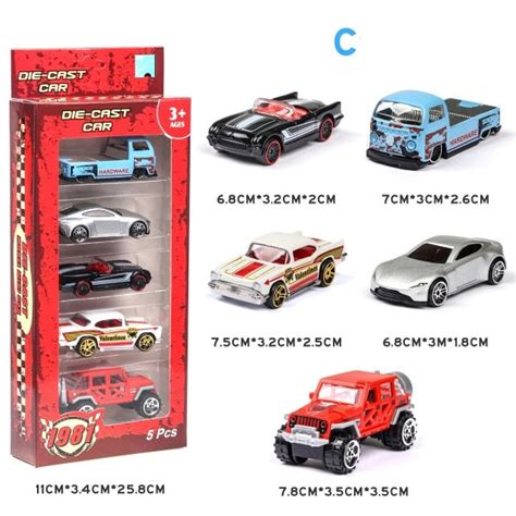 5Pcs/Set Diecast Simulation 1:64 Mini kids Toy Car Vehicle Sliding ...