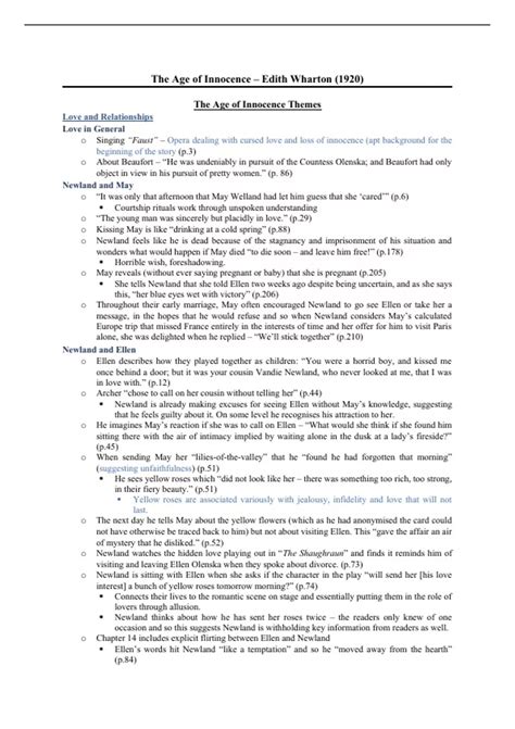 Summary The Age of Innocence - Edith Wharton Themes (Quotes, Context, Analysis, Scholars ...