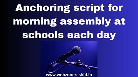 Image result for Morning Assembly Anchoring Script