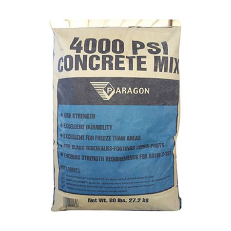 Concrete Mix 4000 PSI. 60 lb. (56 bag/pallet) | SiteOne US