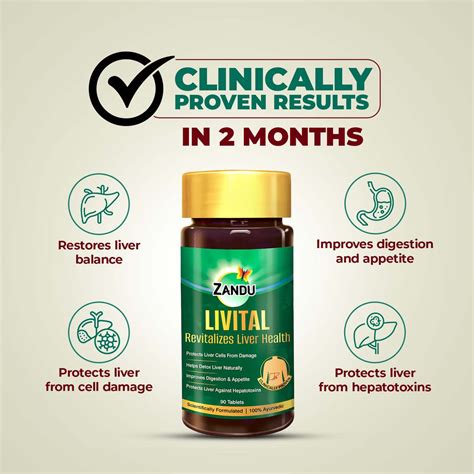 Zandu Livital Liver Tablets for Detox & Health in 2 Months