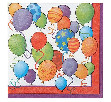 Balloons Birthday Party Napkins, 16ct : Amazon.in: Toys & Games