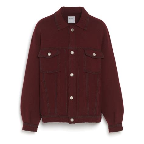 Denim oversized cashmere and cotton jacket – Barrie.com