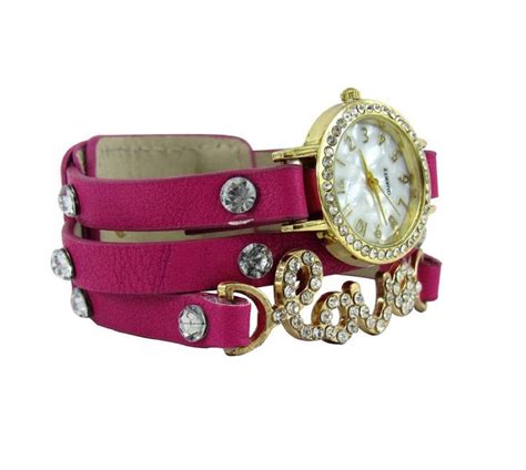 Buy Pink Exclusive Love Belt diamond studded love bracelet Leather Belt ...