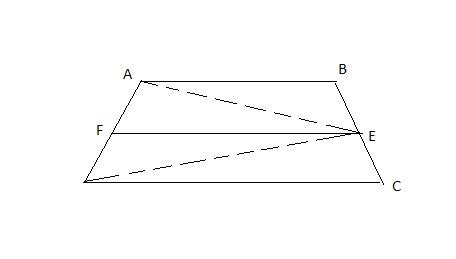 In a trapezium ABCD where AB is parallel to CD, E is the mid-point of ...