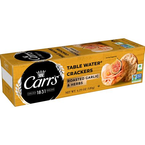 Carr's® Table Water® Crackers Baked with Roasted Garlic and Herbs ...