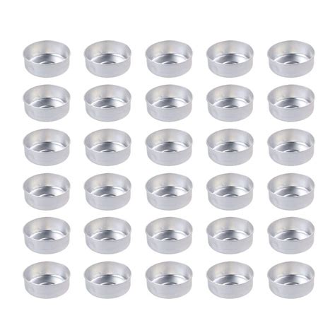 SUPVOX Camping Accessories 200pcs Aluminum Tea Light Tins Aluminium ...