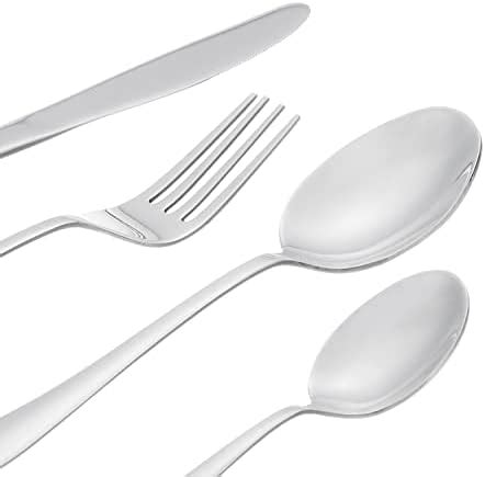 Parage 24 Pieces Lily Cutlery Set Stainless Steel with Stand (Contains ...