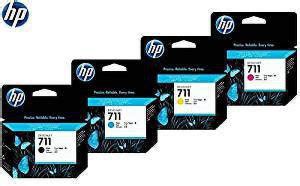 GENUINE INKJET HP 711 PREMIUM Black + Tri Color Combo Pack Ink ...