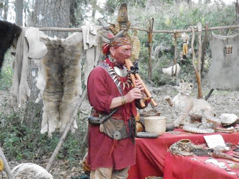 This is Jim Sawgrass of the Florida Muskogee Creek Tribe. Jim puts on a ...