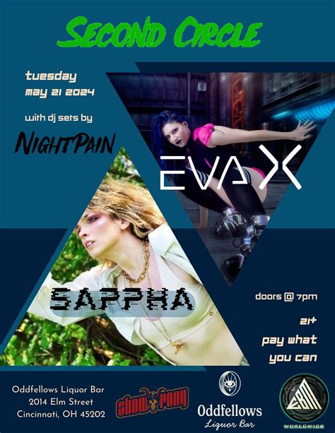 Eva X and Sappha Live with DJ Sets from Nightpain presented by Second ...