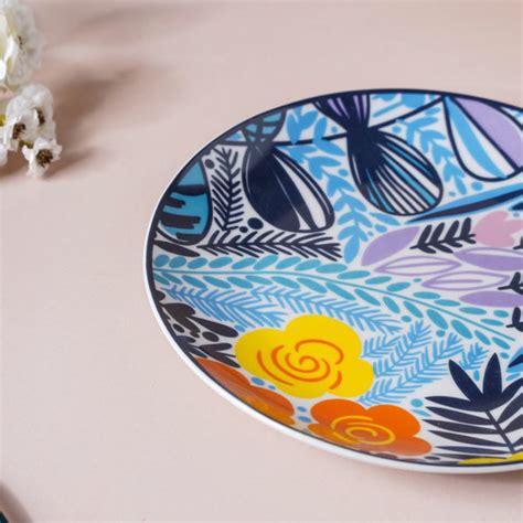 Spring Printed Ceramic Snack Plate 8 Inch Online - Premium Snack Plate ...