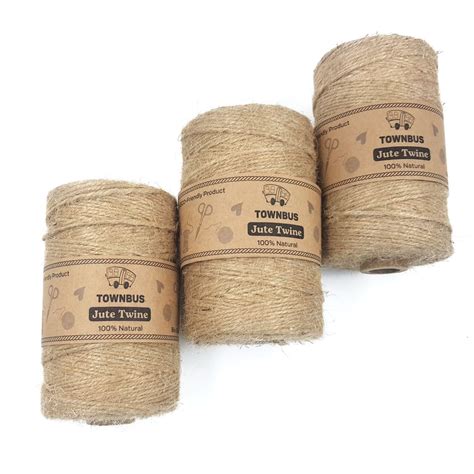 TOWNBUS - 450 Meters (3 x 150 MTS) of 3 ply Raw Natural Jute Cord ...