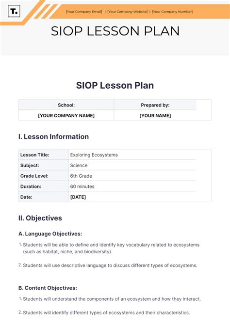 Image result for Lesson Plan Using SIUC Example