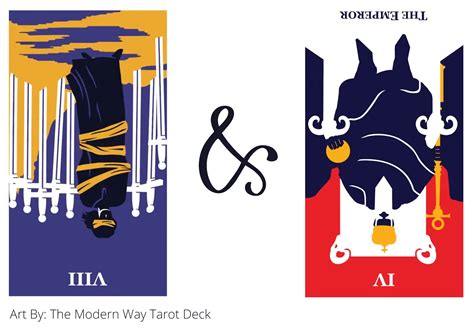 Eight Of Swords Reversed AND The Emperor Reversed Tarot Cards Meaning