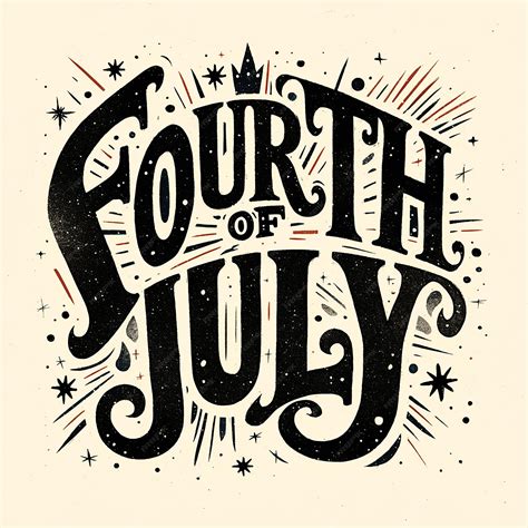 Premium Photo | Logo with stars and the words Fourth of July written in ...