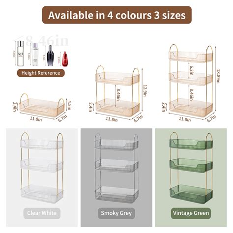 3 Tier Bathroom & Vanity Organizer – Silver Martini