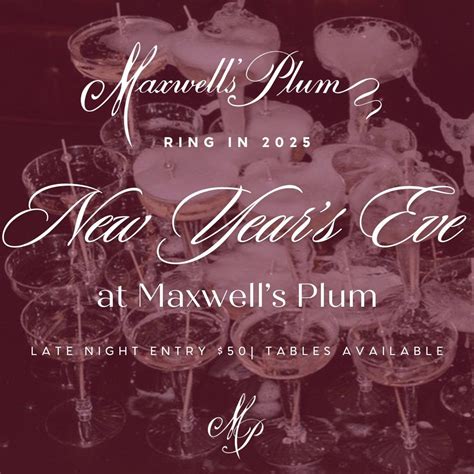 New Years Eve at Maxwells Plum, 12300 Southshore Blvd, Wellington, FL ...