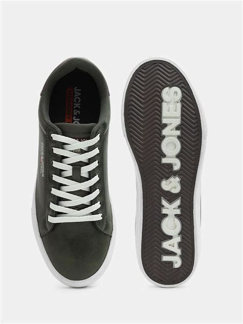 Olive PU Casual Sneakers