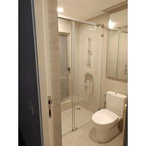 S3 Bathroom Glass Partition - 7 x 5 Feet - Sliding Type With Ozone Fit ...