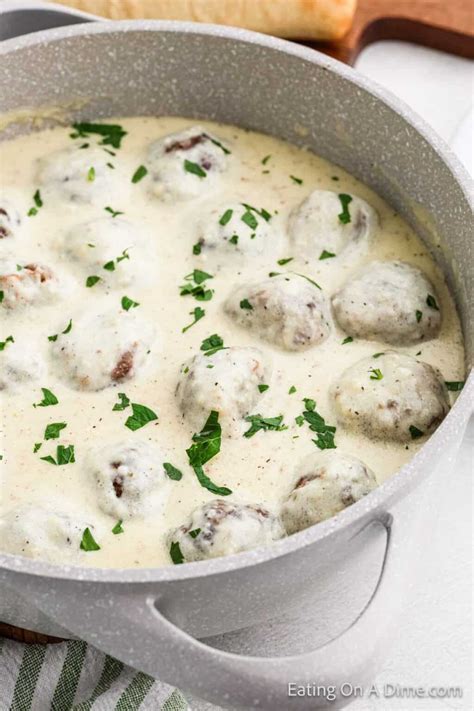 Alfredo Meatballs - Eating on a Dime