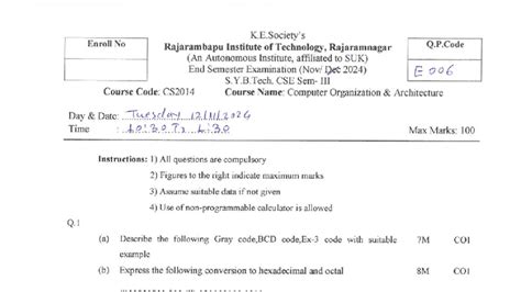 CS2014 End Semester Exam Notes: Computer Organization & Architecture ...