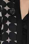 Buy Angry Owl Black Modal Polka Dot Print Cape Online | Aza Fashion.