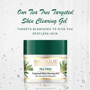 Biotique Tea Tree Targeted Skin Clearing Gel for Normal to Oily Skin ...