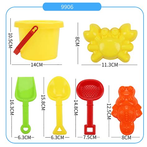Buy Windfall Kids Beach Sand Toys Set Cartoon Mold Bucket Castle ...