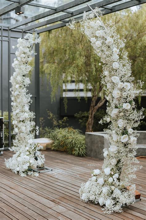 Catherine's Romantic White Garden Arch Flower Backdrop Decor Ideas For ...
