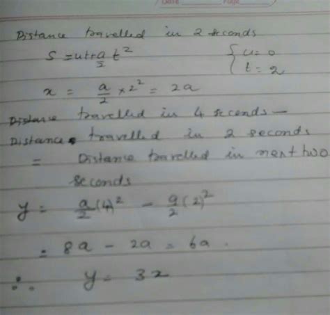 A particle starts moving from rest and uniform acceleration travels ...