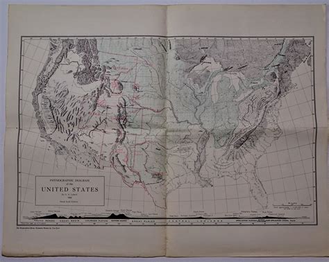 A Physiographic Diagram of the United States, (Small Scale Edition ...