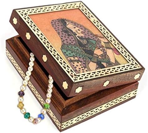 NatureX Wooden Jewellery Box | Vanity Box - Black with Traditional Hand ...
