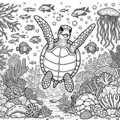 Turtle Coloring Page