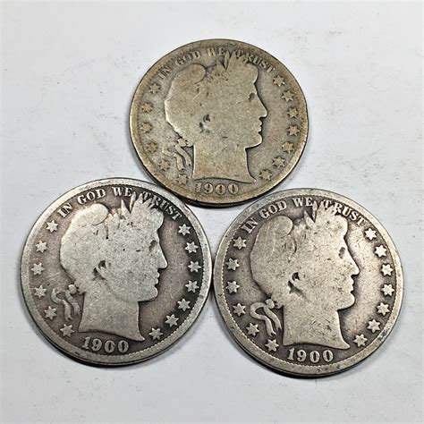 1900-P, O & S Silver Barber Half Dollars*"O" Struck at New Orleans ...