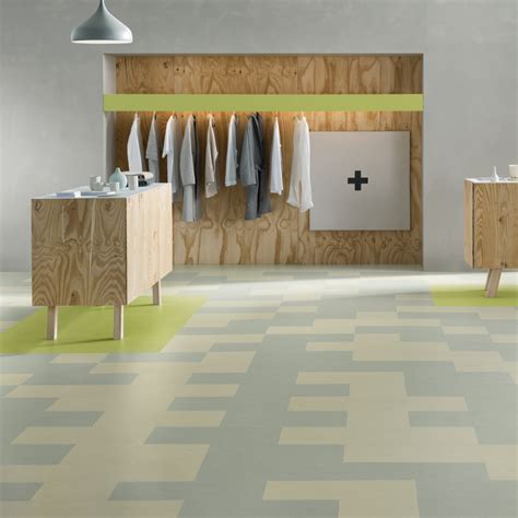 Spring Buds (Green-Yellow) Marmoleum Click Linoleum Flooring | Forbo