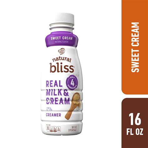 Nestle Natural Bliss Sweet Cream Liquid Coffee Creamer, Real Milk ...