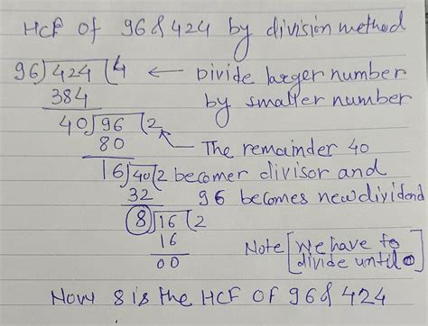 Hcf ofdivison method96,424 - Brainly.in