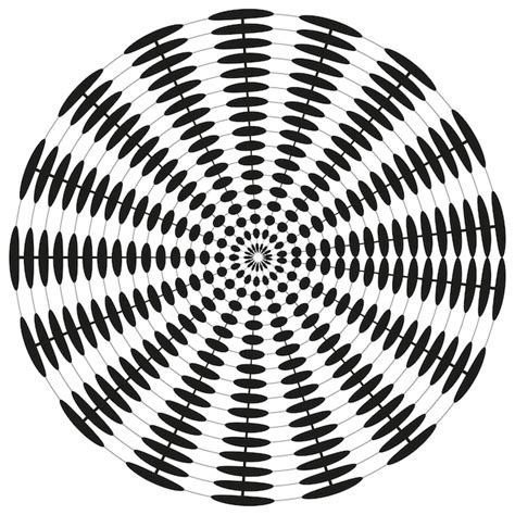 Radial dot rays circular burst shape vector symmetry pattern optical ...