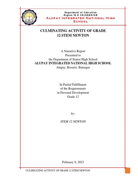 Image result for Culminating Activity Reflection Paper