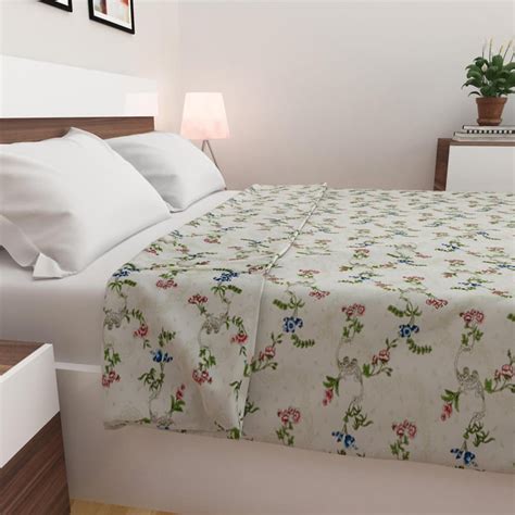 Buy Edwardian Floral Printed Double Bed Dohar - 228 x 254 cm from Home ...
