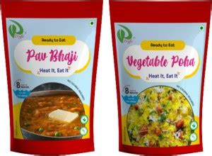 Dryfii Ready-to-Eat-Food | Veg. Poha & Pav Bhaji | Rehydrated 500 g ...