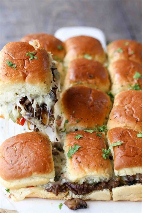 Philly Cheese Steak Sliders Recipe (VIDEO) - Valentina's Corner