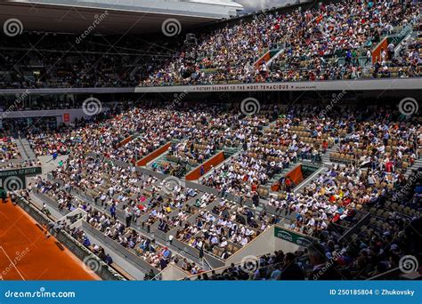 Court Philippe Chatrier at Le Stade Roland Garros during Round 4 Match ...