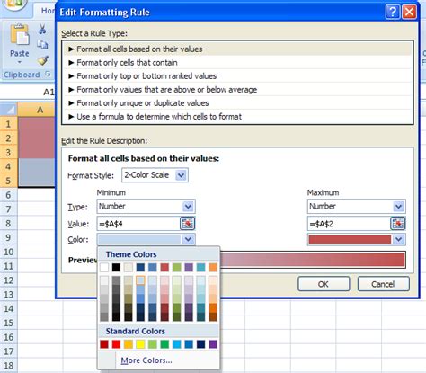 Image result for Custom Format Cell Color