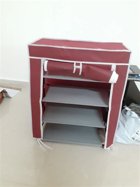 shopper 52.com 4 Layer Storage Cum Shoe Rack with Cover Shoe Rack Stand ...